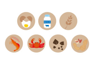 食物アレルギーになりうる食品の一覧